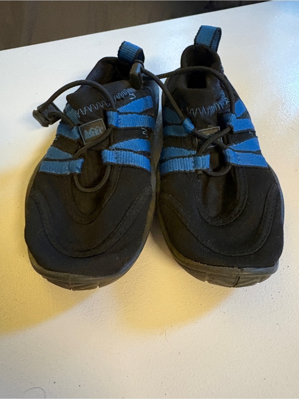 REI Kids Black and Blue Water Shoes